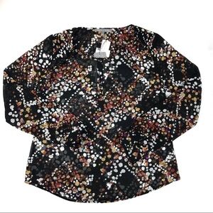 STICHFIX DANIEL RAINN Condor Henley Sheer Blouse NWT M